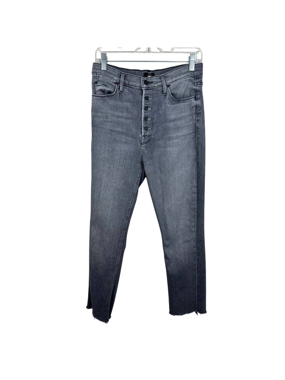 MOTHER The Pixie Dazzler Ankle Fray Jeans Women 29 Gray EUC Digging Up Dirt